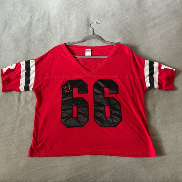 PINK Rutgers Crop Top - Picture 2 of 6